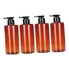 4-Pack 500 ml Flat PET Shampoo Bottles with Pumps view 1
