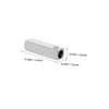 8 Metal Shoelace Tips, Silver, Square view 2