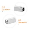 8 Metal Shoelace Tips, Silver, Square view 3