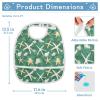 Yoogain Adjustable Baby Bibs with Snaps, Starfish and Shells, Grass Green, 2-Pack view 4