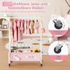 GRANNY SAYS Kids' Clothes Rack with Storage Bin, Rolling, Pink view 4
