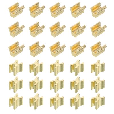 QUARKZMAN 30-Piece Zipper Repair Kit, #3 Copper Top and Bottom Stops, Light Gold