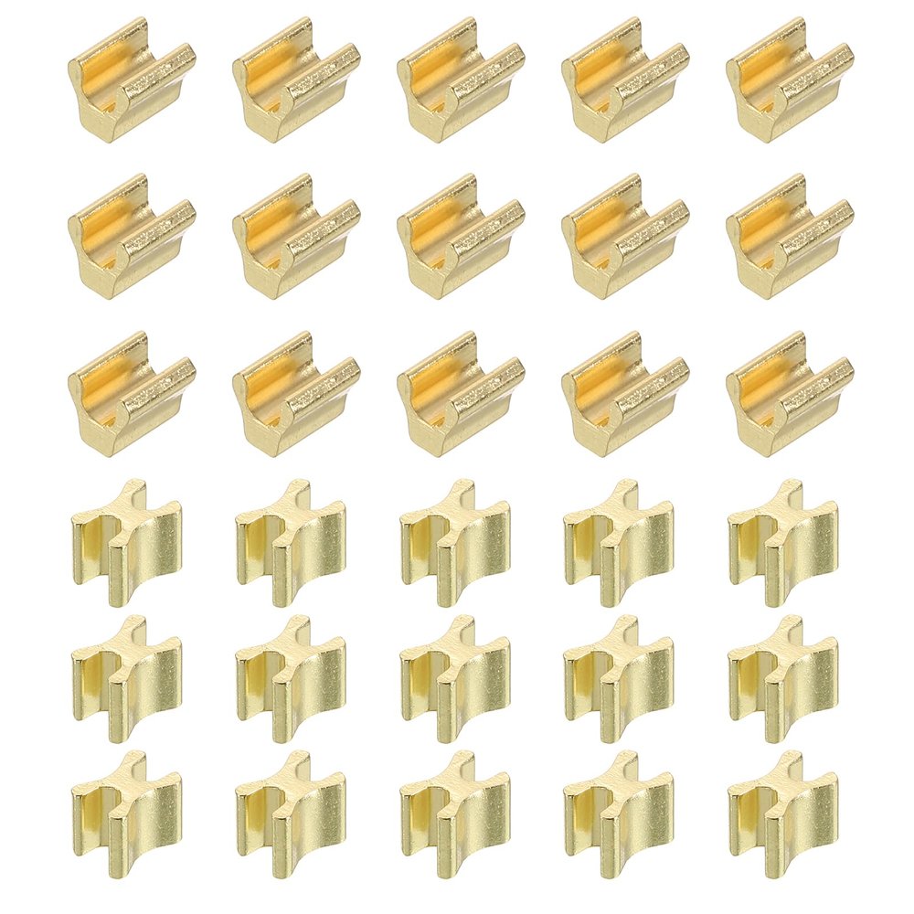 QUARKZMAN 30-Piece Zipper Repair Kit, #3 Copper Top and Bottom Stops, Light Gold