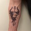 2 Sheets Temporary Bull Tattoo, Bull Head and Arrow Designs view 2