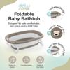 Dolu Foldable Baby Bathtub, Stone Grey view 3