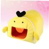 BESPORTBLE Warm Winter Pet Nest for Hamsters, Rabbits, and Mice, Removable, Yellow view 4