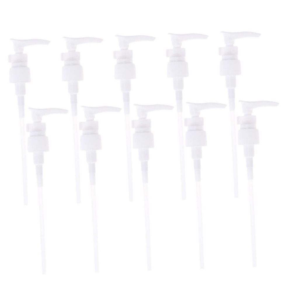 White PP Plastic Pump Heads, 15-Pack, for Emulsions, R24