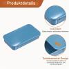 QUARKZMAN Metal Tins with Lids, 4-Pack, Small Tin Boxes 60 x 34 x 11 mm for Candy and Small Items, Blue view 4