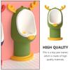 JOINPAYA 1-Piece Cartoon Elk Urinal for Boys, Practical Toddler Potty Training Urinal, BPA-Free Material with Urine Splash Guard, Green view 3