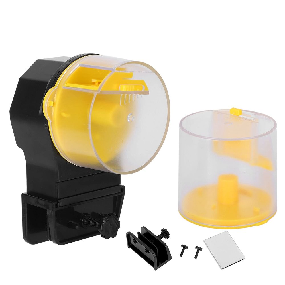 Automatic Fish Feeder for Aquariums, Dry Granules and Flakes, Blue