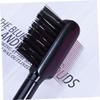 Double-Sided Eyebrow Brush, Black, with Stainless Steel Comb view 3
