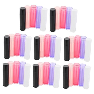 TOVINANNA Empty Refillable Lipstick Tubes, PP, Assorted Colors, 40-Pack