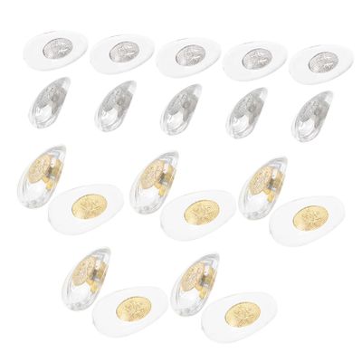TOVINANNA Eyeglass Nose Pads, PVC, 10 Pairs with Copper Core