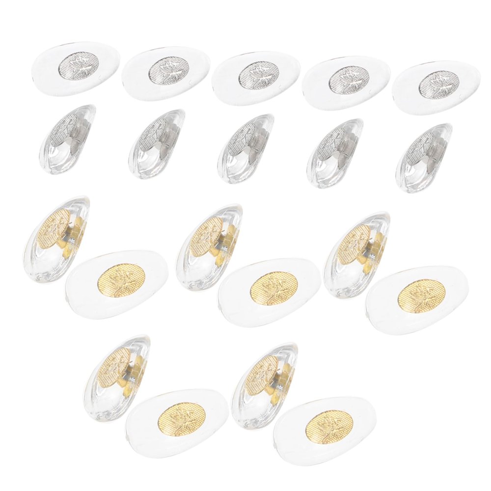 TOVINANNA Eyeglass Nose Pads, PVC, 10 Pairs with Copper Core