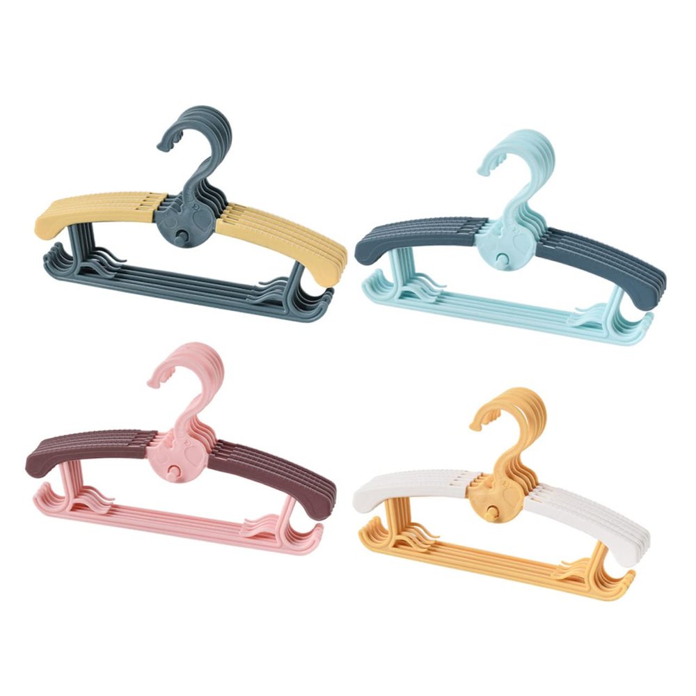 Cabilock 20-Piece Elephant-Shaped Expandable Children's Hangers, PP, Non-Slip, Random Color