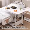 Adjustable Rolling Overbed Table for Bedroom view 3