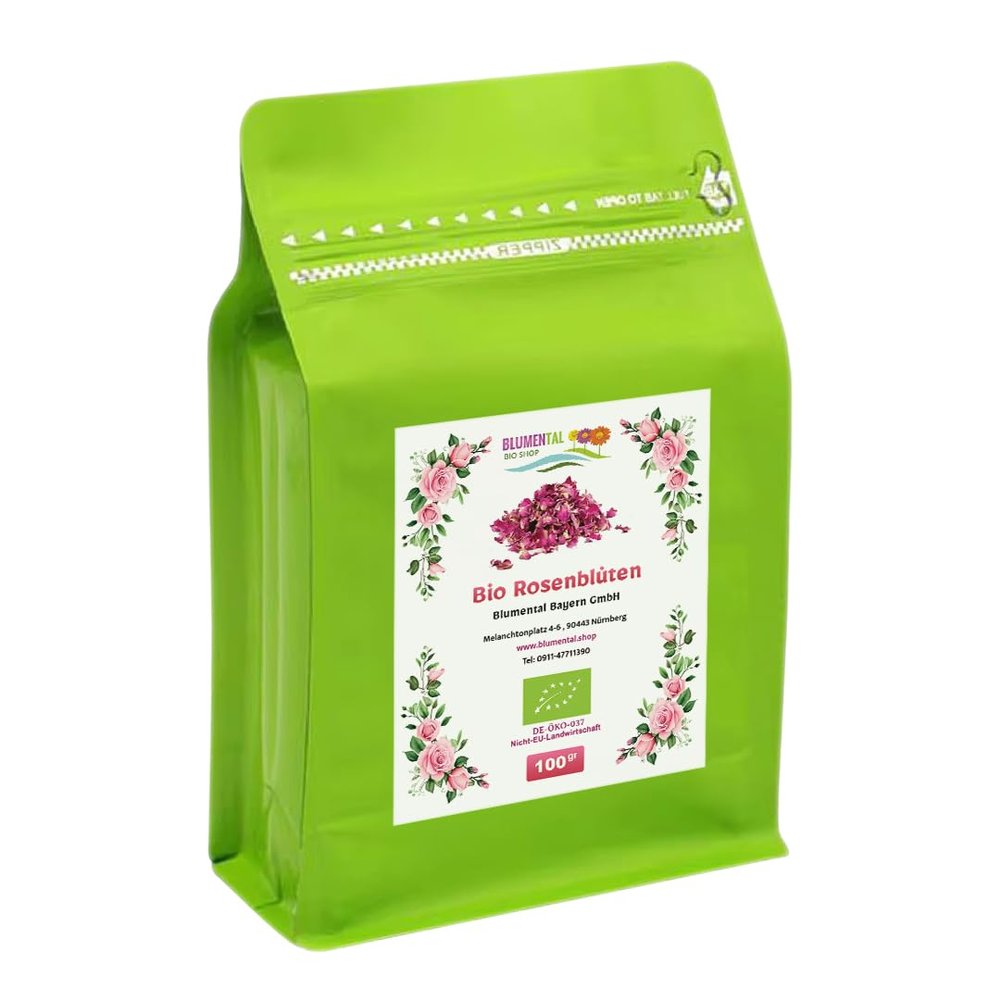 Blumental Organic Rose Blossoms, Rosa Damascena, 50 g