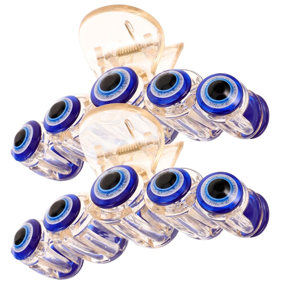 Blue Resin Hair Clips for Thick Hair, Halloween-Themed Party