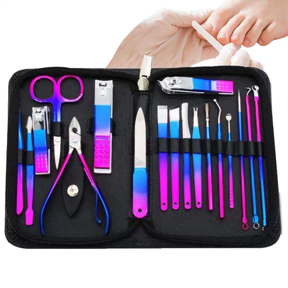 18-Piece Nail Clipper and Grooming Kit with Case