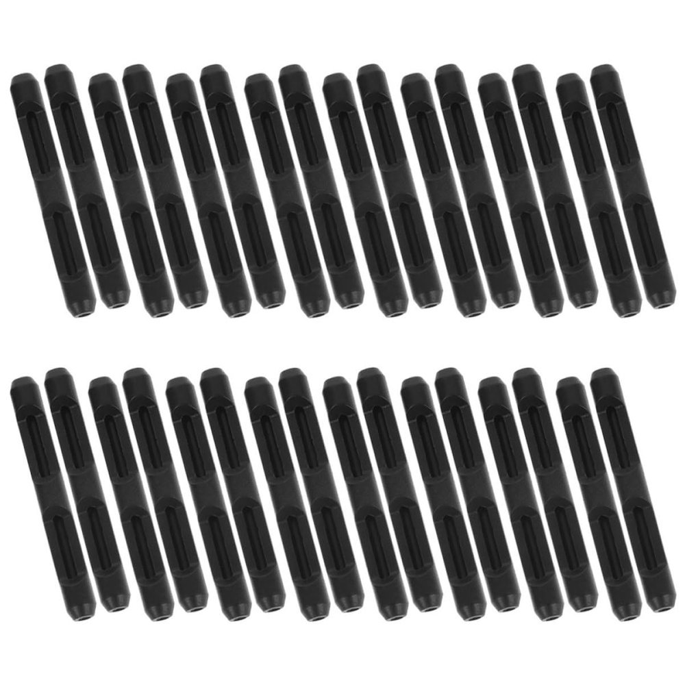 SEWOART Black Silicone Temple Tips, 16 Pairs for Eyeglasses and Sunglasses
