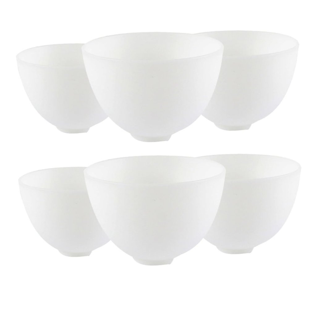 DECOMELODY 6-Piece Facial Mask Mixing Bowls, DIY Silicone Face Mask Bowls