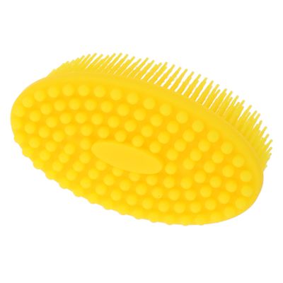 Silicone Baby Bath Brush for Boys and Girls, Gentle Cleaning, Yellow