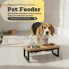 AASPIRE PETS Elevated Wooden Dog Bowl Stand with 2 Stainless Steel Bowls, 2 Pint/0.9 L, Medium view 2