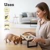 AASPIRE PETS Elevated Wooden Dog Bowl Stand with 2 Stainless Steel Bowls, 2 Pint/0.9 L, Medium view 4