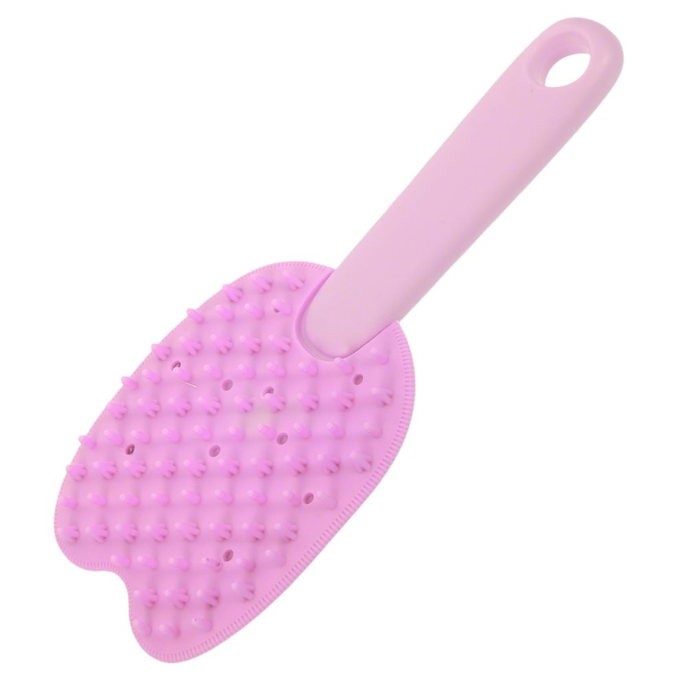 Pink Double-Sided Cat Grooming Brush for Home and Travel
