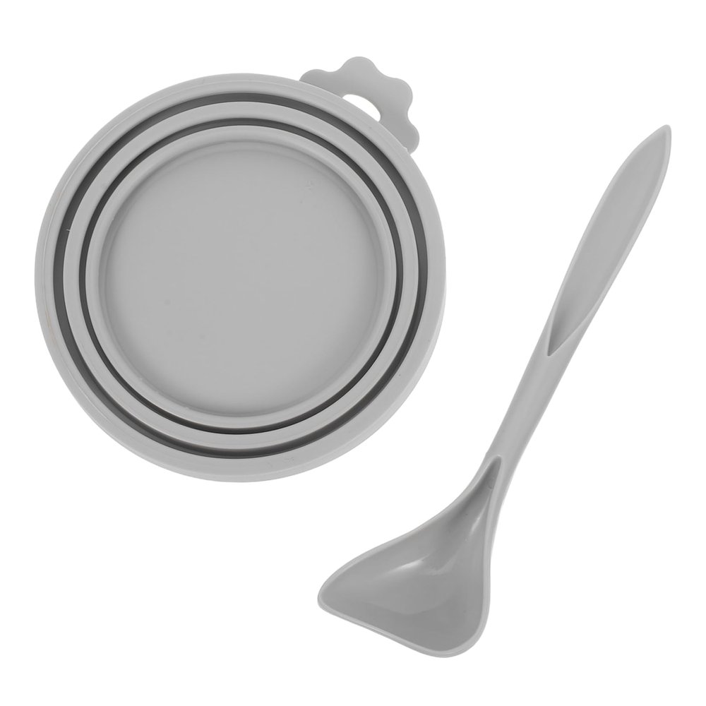 Sosoport Reusable Silicone Lids for Pet Food Cans with Spoon