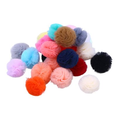 COLLBATH Decorative and Comfortable Pet Hair Bows, 24-Piece Set, 2.5 cm Mesh Fabric