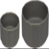 Flamingo Ceramic Dog Bowl, 300 ml, Gray view 2