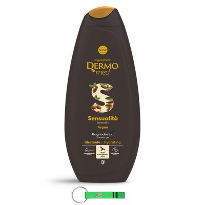 12x Dermomed Argan Shower Gel/Bath Foam, 650 ml + Free Beni Culinari Keychain