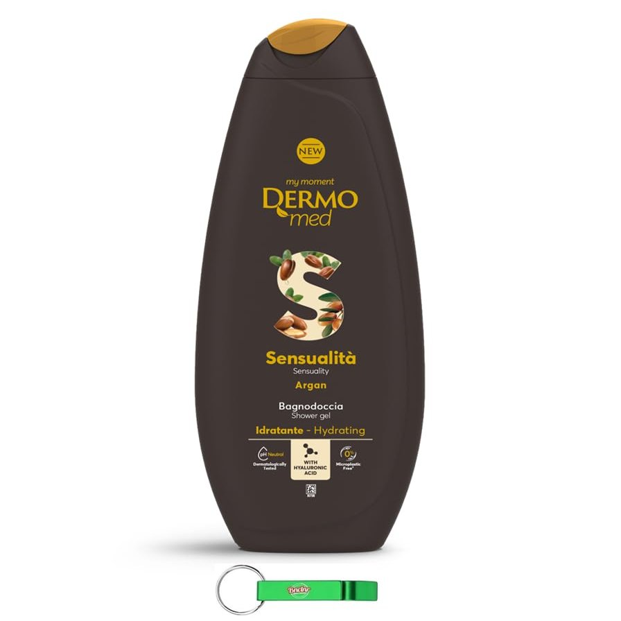 12x Dermomed Argan Shower Gel/Bath Foam, 650 ml + Free Beni Culinari Keychain