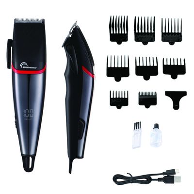 LITTLE BALANCE 8804 Easy Performance Men's Hair Clipper, 2.5-Hour Runtime, USB-C Charging, LED Display, 8 Guards, 4 Length Settings, Black