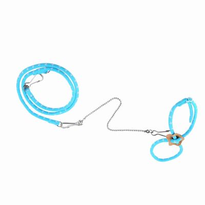 Aumotop Hamster Training Harness with Bell, Blue