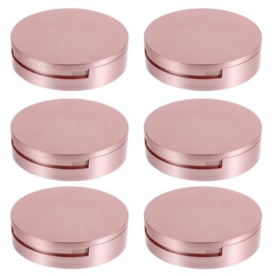 VINTORKY Round Pink Eyelash Storage Boxes with Mirror, 6-Pack