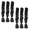 6 Black High-Temperature Wire Wigs for African Braids view 1