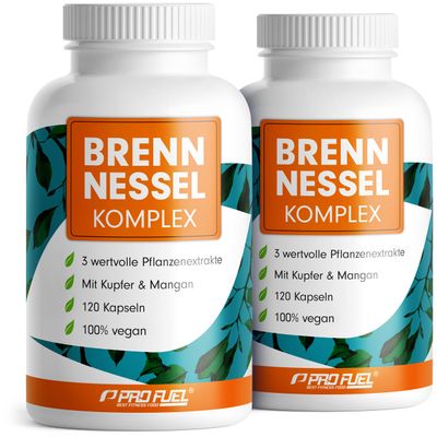 Nettle Capsules, 240 Count, with 800 mg Nettle Extract per Day (2 Capsules) - Complex with Horse Chestnut Extract, Grapevine Leaf Extract, Copper & Manganese - Lab-Tested & Vegan - 120-Day Supply