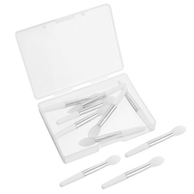10-Piece Mini Silicone Lip Brush Set with Transparent Case