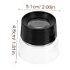 KOCKSHION Eyeglass Magnifier for Glasses Wearers, 10x Magnification, Portable Round ABS Jewelry Loupe for Watch Repairs and Antique Identification, 2-Piece Set view 2