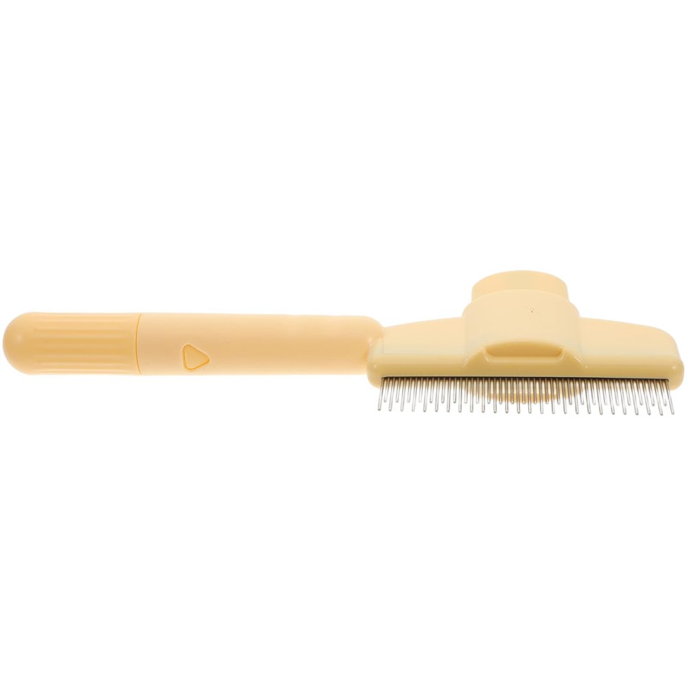 Dog Hair-Removal Comb with Ergonomic ABS Handle, Yellow