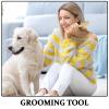 Dog Hair-Removal Comb with Ergonomic ABS Handle, Yellow view 3