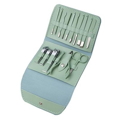 16-Piece Nail Clipper and Manicure Set with PU Leather Case
