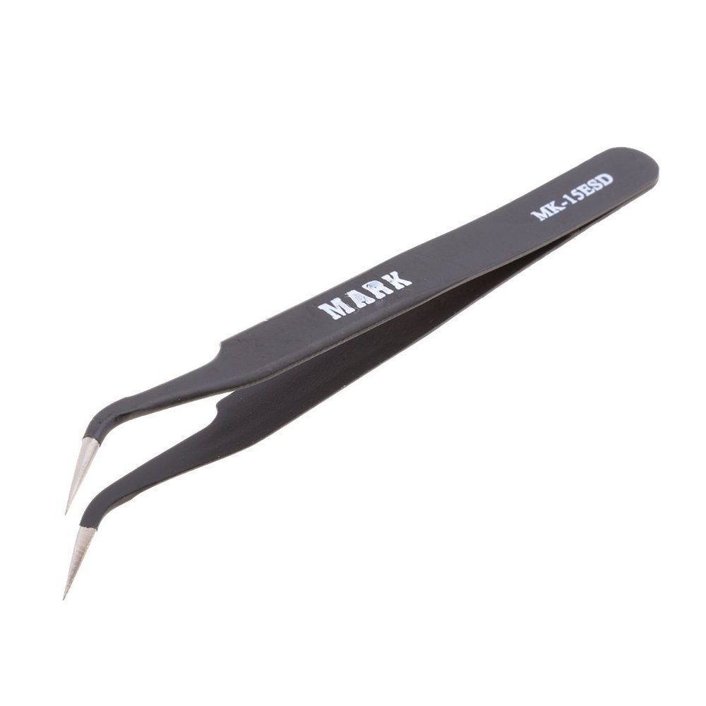 Antistatic Tweezers for Phone Repair, X-Type, Pointed, Straight and Curved