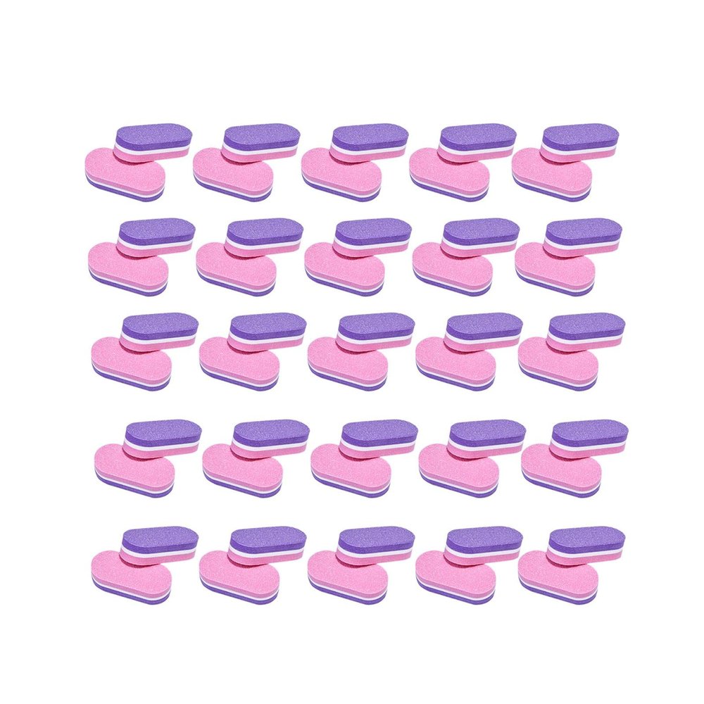 Portable Mini Nail Files and Buffing Blocks, 50-Piece Set