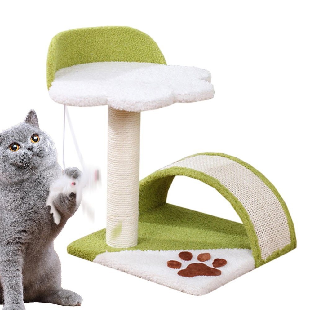 Cat Climbing Tower with Teaser Ball and Sisal Scratching Post