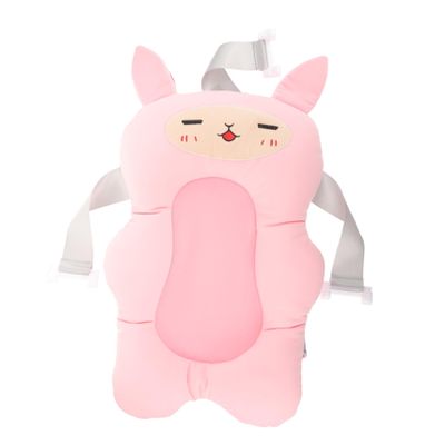 Non-Slip Bath Mat for Newborns with Pink Cartoon Bunny