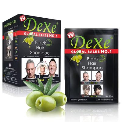 Dexe Economy Black Hair Shampoo 25 ml x 10, Ammonia-Free