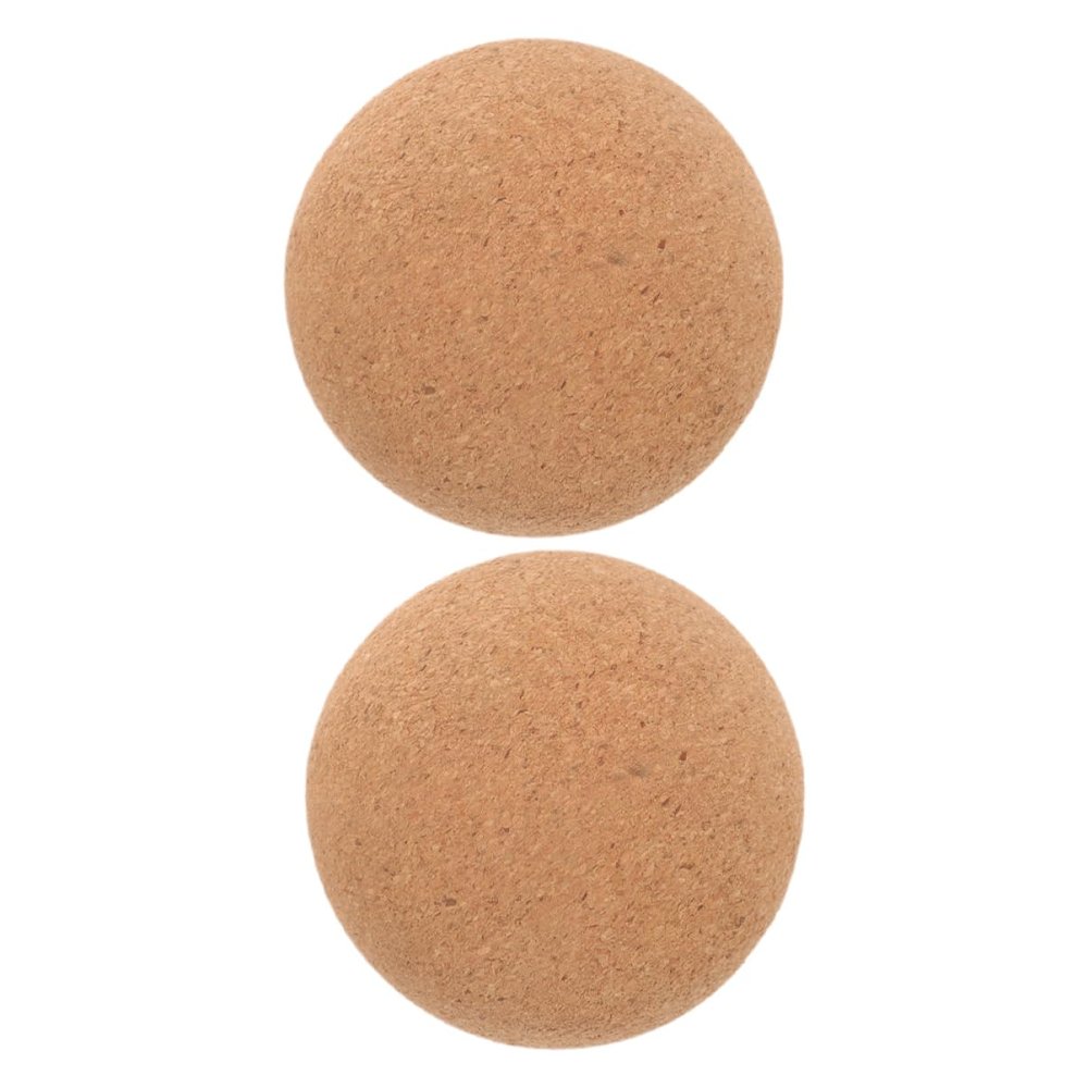2 Brown Cork Massage Balls for Relaxation and Training